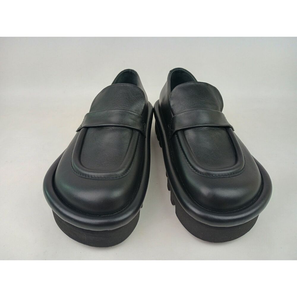 JW Anderson Women's Black Leather Bumper Loafer Shoes Size 39 - Picture 3 of 7